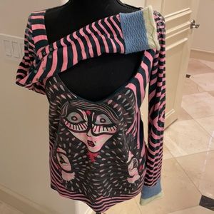 , runs small, so cute, low necked  worn vintage